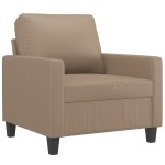 vidaXL Set de canapele cu perne, 4 piese, cappuccino, piele ecologică vidaXL Set de canapele cu perne, 4 piese, cappuccino, piele ecologică