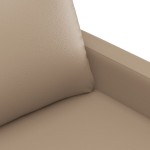 vidaXL Set de canapele cu perne, 4 piese, cappuccino, piele ecologică vidaXL Set de canapele cu perne, 4 piese, cappuccino, piele ecologică