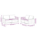 vidaXL Set de canapele cu perne, 2 piese, roșu vin, piele ecologică vidaXL Set de canapele cu perne, 2 piese, roșu vin, piele ecologică