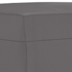 vidaXL Set de canapele cu perne, 3 piese, gri, piele ecologică vidaXL Set de canapele cu perne, 3 piese, gri, piele ecologică