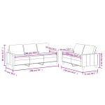 vidaXL Set de canapele cu perne, 2 piese, roșu vin, piele ecologică