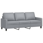 vidaXL Set de canapele cu perne, 4 piese, gri deschis, textil vidaXL Set de canapele cu perne, 4 piese, gri deschis, textil