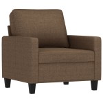 vidaXL Set de canapele cu perne, 4 piese, maro, textil vidaXL Set de canapele cu perne, 4 piese, maro, textil