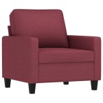 vidaXL Set canapea cu perne, 4 piese, roșu vin, material textil