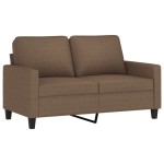 vidaXL Set de canapele cu perne, 2 piese, maro, textil