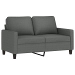 vidaXL Set de canapele cu perne, 3 piese, gri închis, textil vidaXL Set de canapele cu perne, 3 piese, gri închis, textil
