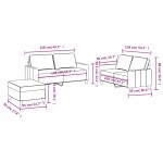vidaXL Set de canapele cu perne, 3 piese, galben deschis, textil vidaXL Set de canapele cu perne, 3 piese, galben deschis, textil