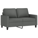 vidaXL Set de canapele cu perne, 2 piese, gri închis, textil