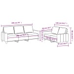 vidaXL Set de canapele cu perne, 2 piese, maro, textil