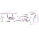 vidaXL Set canapea cu perne, 2 piese, roșu vin, material textil
