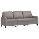 vidaXL Set de canapea cu perne, 2 piese, gri taupe, material textil vidaXL Set de canapea cu perne, 2 piese, gri taupe, material textil