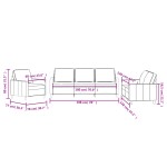 vidaXL Set de canapele cu perne, 3 piese, maro, catifea vidaXL Set de canapele cu perne, 3 piese, maro, catifea