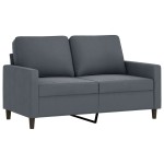 vidaXL Set de canapele cu perne, 4 piese, gri închis, catifea