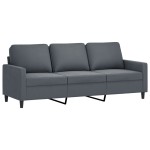 vidaXL Set de canapele cu perne, 4 piese, gri închis, catifea