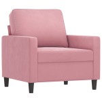vidaXL Set de canapele cu perne, 4 piese, roz, catifea vidaXL Set de canapele cu perne, 4 piese, roz, catifea