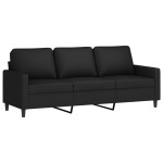 vidaXL Set de canapele cu perne, 4 piese, negru, catifea vidaXL Set de canapele cu perne, 4 piese, negru, catifea