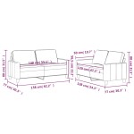 vidaXL Set de canapele cu perne, 2 piese, roz, catifea vidaXL Set de canapele cu perne, 2 piese, roz, catifea