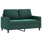 vidaXL Set de canapele cu perne, 3 piese, verde închis, catifea vidaXL Set de canapele cu perne, 3 piese, verde închis, catifea