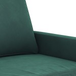 vidaXL Set de canapele cu perne, 3 piese, verde închis, catifea vidaXL Set de canapele cu perne, 3 piese, verde închis, catifea