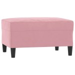 vidaXL Set de canapele cu perne, 3 piese, roz, catifea vidaXL Set de canapele cu perne, 3 piese, roz, catifea