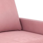 vidaXL Set de canapele cu perne, 3 piese, roz, catifea vidaXL Set de canapele cu perne, 3 piese, roz, catifea