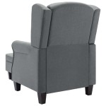 vidaXL Fotoliu cu taburet pentru picioare, gri deschis material textil