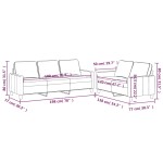 vidaXL Set de canapele cu perne, 2 piese, gri închis, catifea