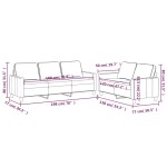 vidaXL Set de canapele cu perne, 2 piese, maro, catifea