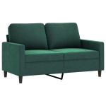 vidaXL Set de canapele cu perne, 3 piese, verde închis, catifea vidaXL Set de canapele cu perne, 3 piese, verde închis, catifea