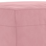 vidaXL Set de canapele cu perne, 3 piese, roz, catifea vidaXL Set de canapele cu perne, 3 piese, roz, catifea