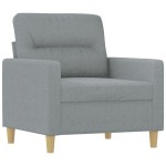 vidaXL Set de canapele cu perne, 4 piese, gri deschis, textil vidaXL Set de canapele cu perne, 4 piese, gri deschis, textil