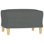 vidaXL Set de canapele cu perne, 4 piese, gri închis, textil