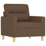 vidaXL Set de canapele cu perne, 4 piese, maro, textil vidaXL Set de canapele cu perne, 4 piese, maro, textil