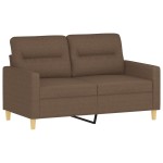 vidaXL Set de canapele cu perne, 4 piese, maro, textil vidaXL Set de canapele cu perne, 4 piese, maro, textil