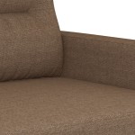 vidaXL Set de canapele cu perne, 4 piese, maro, textil vidaXL Set de canapele cu perne, 4 piese, maro, textil