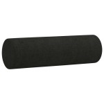 vidaXL Set de canapele cu perne, 3 piese, negru, textil