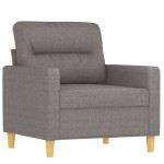 vidaXL Set de canapele cu perne, 3 piese, gri taupe, textil vidaXL Set de canapele cu perne, 3 piese, gri taupe, textil