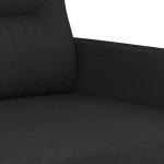 vidaXL Set de canapele cu perne, 4 piese, negru, material textil