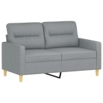vidaXL Set de canapele cu perne, 2 piese, gri deschis, textil vidaXL Set de canapele cu perne, 2 piese, gri deschis, textil
