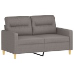 vidaXL Set de canapea cu perne, 2 piese, gri taupe, material textil