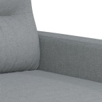 vidaXL Set de canapele cu perne, 2 piese, gri deschis, material textil vidaXL Set de canapele cu perne, 2 piese, gri deschis, material textil