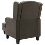 vidaXL Fotoliu cu taburet pentru picioare, gri taupe, material textil vidaXL Fotoliu cu taburet pentru picioare, gri taupe, material textil