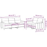vidaXL Set de canapele cu perne, 2 piese, gri închis, textil vidaXL Set de canapele cu perne, 2 piese, gri închis, textil
