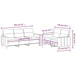 vidaXL Set de canapele cu perne, 2 piese, maro, textil