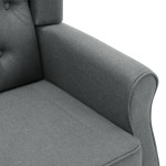 vidaXL Fotoliu de masaj cu taburet, gri deschis, material textil vidaXL Fotoliu de masaj cu taburet, gri deschis, material textil