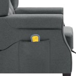 vidaXL Fotoliu de masaj cu taburet, gri deschis, material textil vidaXL Fotoliu de masaj cu taburet, gri deschis, material textil
