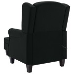 vidaXL Fotoliu de masaj cu taburet, negru, material textil vidaXL Fotoliu de masaj cu taburet, negru, material textil