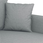 vidaXL Set de canapele cu perne, 4 piese, gri deschis, material textil vidaXL Set de canapele cu perne, 4 piese, gri deschis, material textil