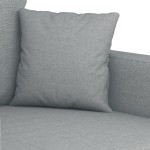 vidaXL Set de canapele cu perne, 2 piese, gri deschis, textil vidaXL Set de canapele cu perne, 2 piese, gri deschis, textil