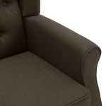 vidaXL Fotoliu de masaj cu taburet, maro, material textil vidaXL Fotoliu de masaj cu taburet, maro, material textil